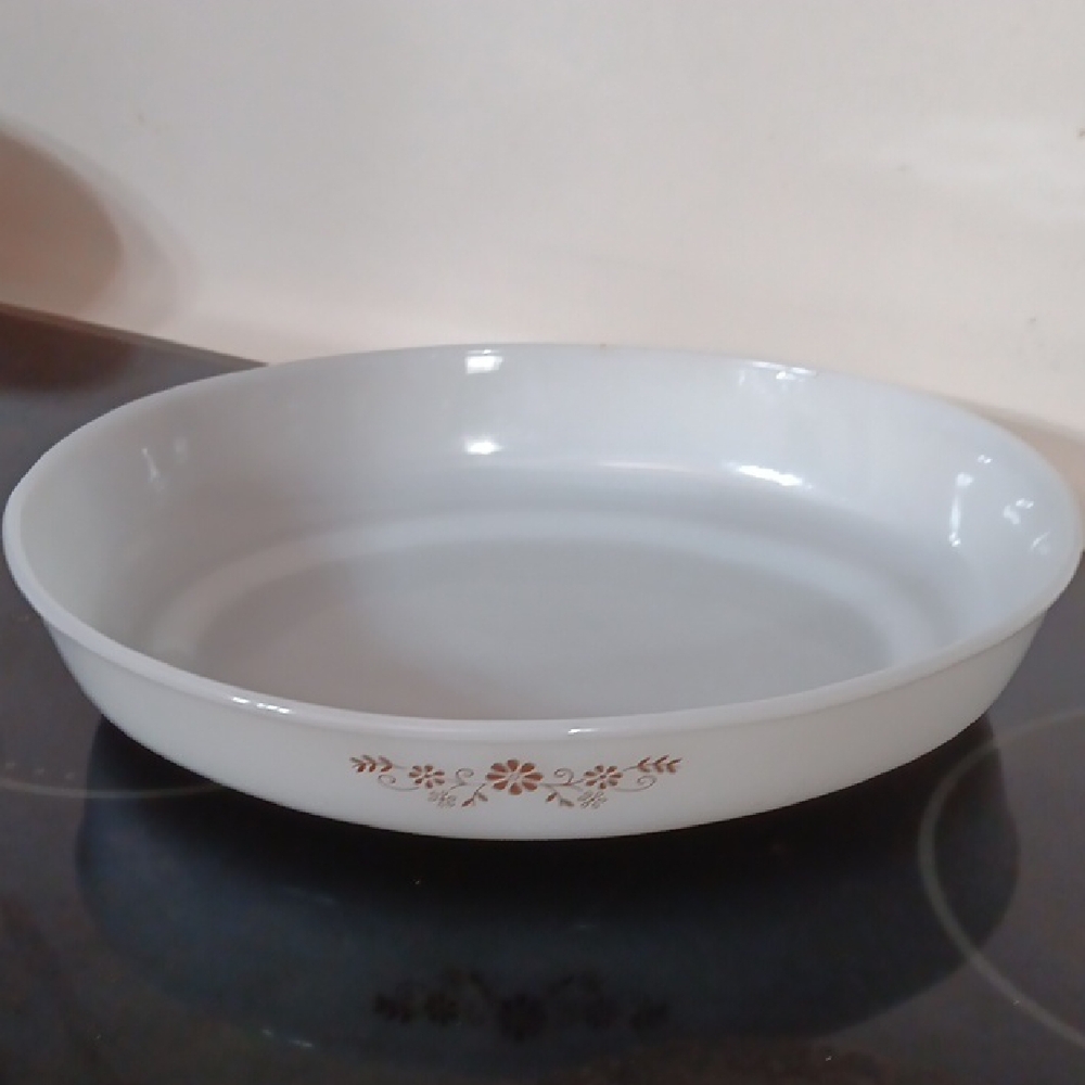 White Floral Serveware Dish